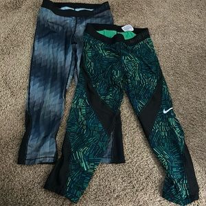Nike Bundle - 2 Capri  leggings - medium